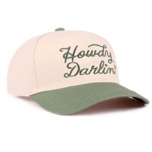 Howdy Darlin' Two-Tone Cotton Cap Dark Forest Green O/S NEW